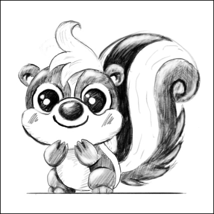 Skunk drawing